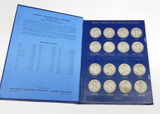 COMPLETE SET of WALKING LIBERTY HALVES from 1916 to 1940 - 45 COINS