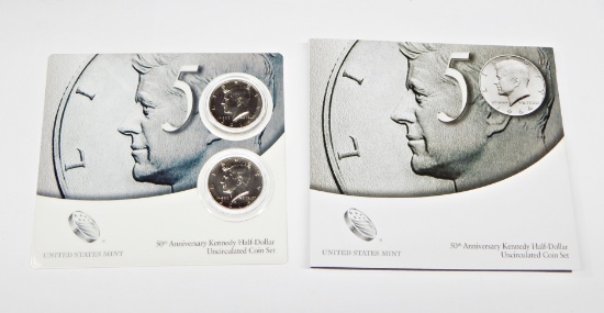 2014 P & D 50TH ANNIVERSARY KENNEDY HALF DOLLAR UNCIRCULATED COIN SET