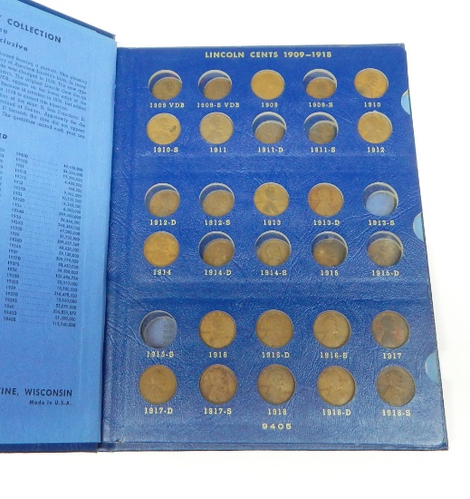 PARTIAL SET of LINCOLN CENTS - 1909 to 1940 - 61 COINS