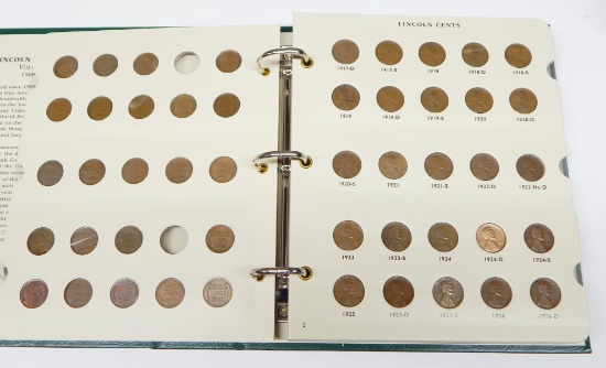 NEARLY COMPLETE SET of LINCOLN CENTS - 1909 to 1958 - 136 COINS