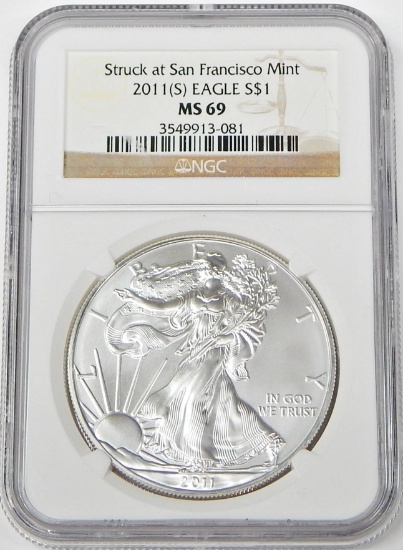 2011 (S) SILVER EAGLE - NGC MS69