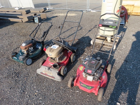 Lot of 3 Lawn Mowers
