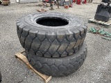 Pair (2) Bridgestone 17.5R25 Loader Tires