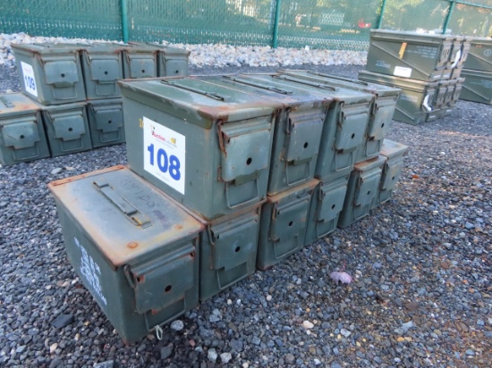 Lot of 10 50 Cal Empty Ammo Cans