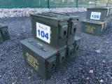 Lot of 5 7.62mm Empty Ammo Cans