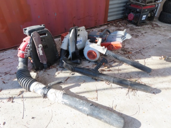Lot of 3 Blowers and 1 Concrete Saw