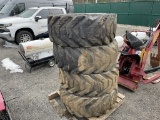 Lot of 4 Tires and Rims 10 Lugg N385/65D22.5