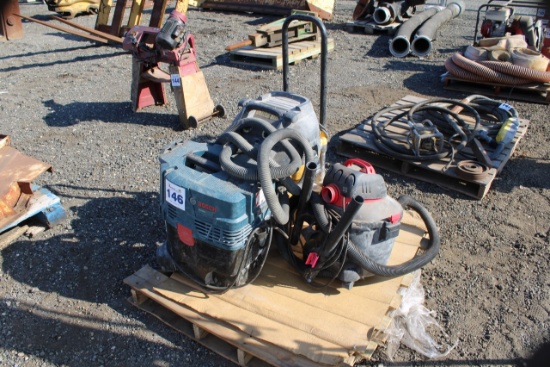Lot of 3 Shop Vacuums