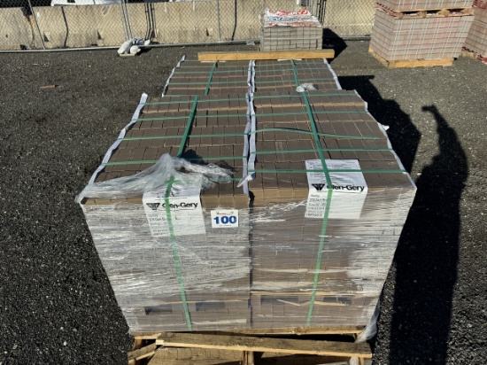 2 Pallets of Hanley S76 Dark Brown Bricks 3 5/8 x 2 1/4 x 7 5/8