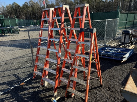 Lot of 4 Ladders 8' and 6'