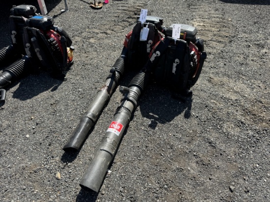 Lot of 2 Red Max EBZ7500 Back Pack Blowers