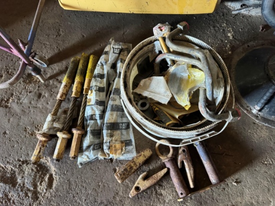 Assorted Hydraulic Hoses and Equipment Parts