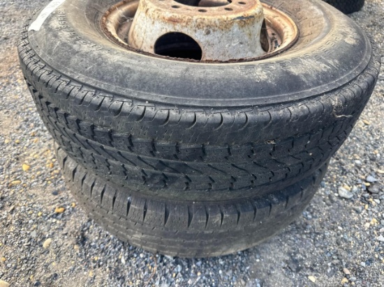 Pair of Tires and Steel Wheels