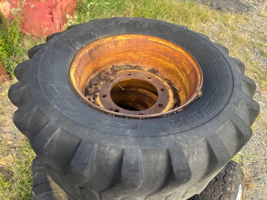 Pair of Caterpillar Equipment Tires / Wheels