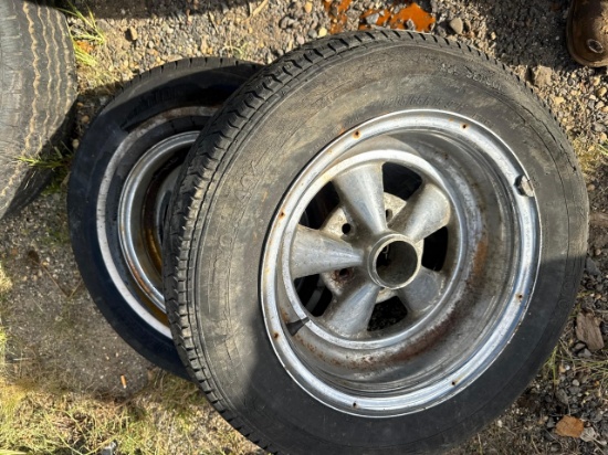 Chrome Alloy Wheels with Tires