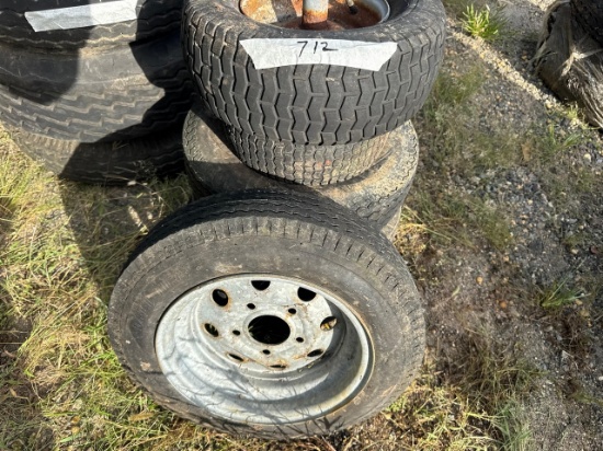 Assorted Small Turf / Trailer Tires and Wheels