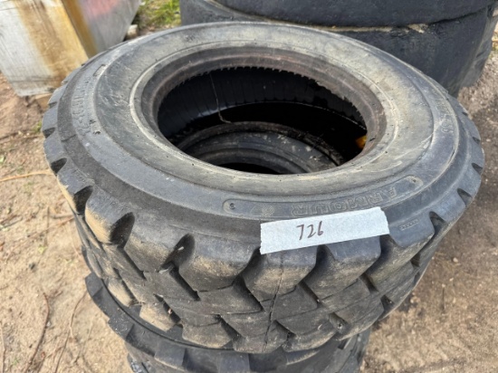 Heavy Equipment Tires and Rolling Poly Cart