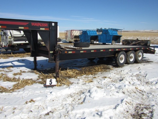 1998 TravAlong 24 ft. goose neck flatbed trailer