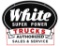 Automotive Sign, White Super Power Trucks, double-sided