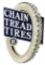 Automotive Sign, US Chain Tread Tires, heavy enamel