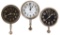 Automotive Dash Clocks (3), Waltham 8-day, 2 black face