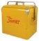 Picnic Cooler, Squirt, embossed metal w/orig tray,
