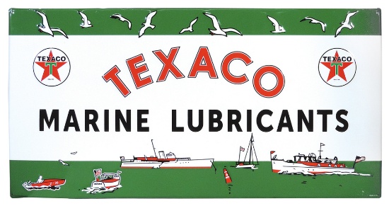 Petroliana Sign, Texaco Marine Lubricants w/Rhyne & Son