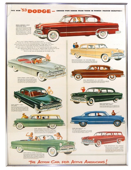 Automotive Advertising, 1953 Dodge Dealership poster