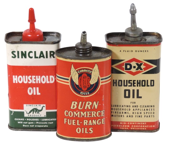 Petroliana Handy Oilers (3), D-X Household Oil,