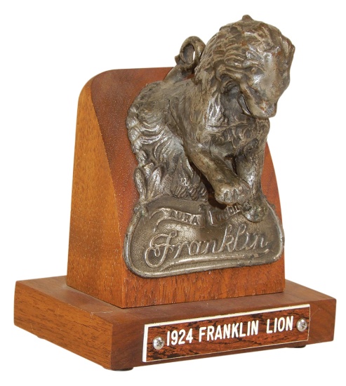 Automotive Hood Ornament, 1924 Franklin Lion, cast