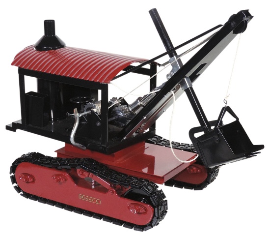 Toy Buddy L Cletrac Steam Shovel, pressed steel