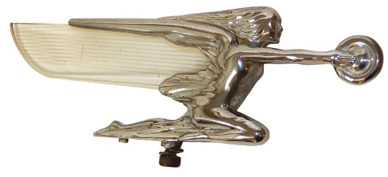 Automotive Hood Ornament, Packard, Super 8 w/etched