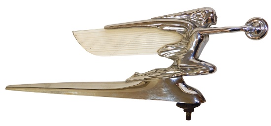 Automotive Hood Ornament, Packard, Super 8 w/etched