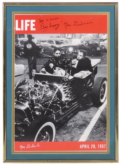 Hot Rodding, Norm Grabowski autographed Life poster