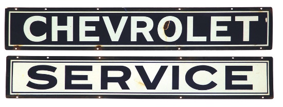 Automotive Signs (2), Chevrolet & Service, DSP dark