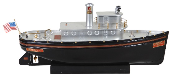 Toy Buddy L Tug Boat, No. 3000, pressed steel, mfgd by