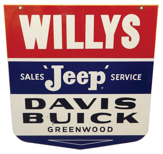 Automotive Sign, Willys Jeep Sales-Service, DSP named