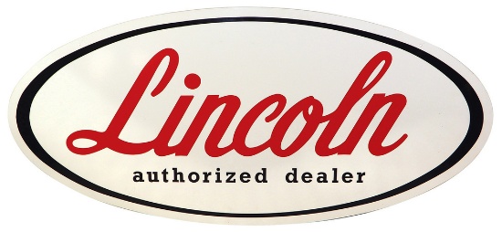 Automotive Sign, Lincoln authorized dealer, painted