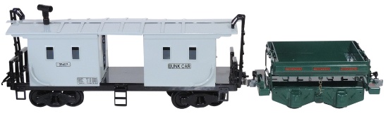 Toy Buddy L Outdoor Railroad Bunk Car & BL-12 Side-Dump