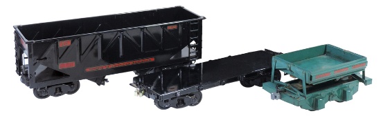 Toy Buddy L Outdoor Railroad cars (3), Flat Car, Side