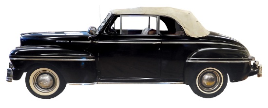 1947 Mercury Club Convertible. Leather upholstery was