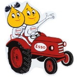 Petroliana Sign, Esso tractor w/trademark figures,