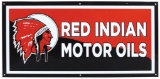 Petroliana Sign, Red Indian Motor Oils, heavy enamel