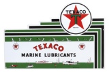 Petroliana Sign, Texaco Marine Lubricants, heavy enamel
