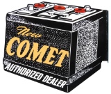Automotive Sign, Comet (Batteries) Authorized Dealer,