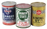 Petroliana 1 Qt. Cans (3), unopened cans of Kendall