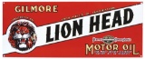 Petroliana Sign, Gilmore Lion Head Motor Oil, heavy