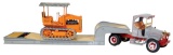 Toy Tractor-Trailer Transport, Ajax Construction, mfg