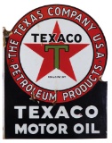 Automotive Sign, Texaco Motor Oil, DSP flange w/black