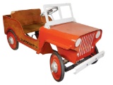 Child's Pedal Car, Steger Utility Jeep, wood & pressed